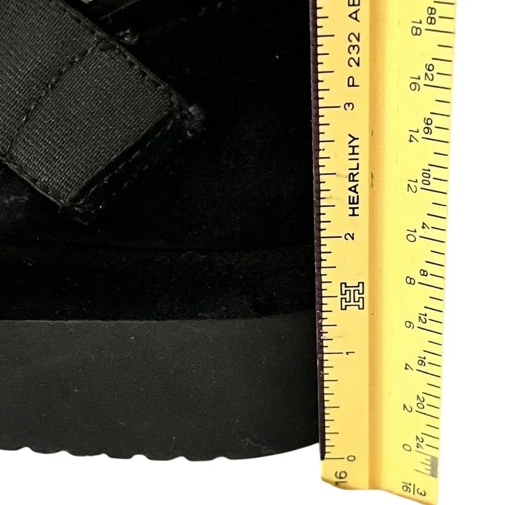 L'Amour Des Pieds Amadour Peep Toe Wedge shoe black suede sandal leather 7 comfy